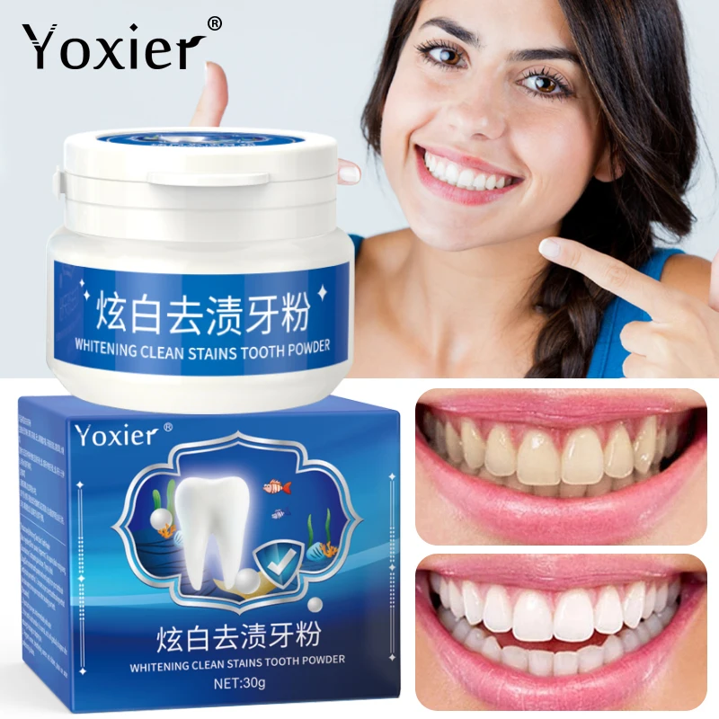 

Teeth Whitening Tooth Powder Deep Cleaning Remove Stains Brighten Yellow Teeth Remove Bad Breath Mild Healthy Dental Care 30g