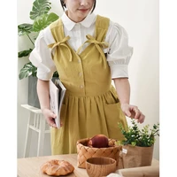 net red korean style small fresh sweet apron female cute home kitchen logo custom milk tea nail art flower shop clothing