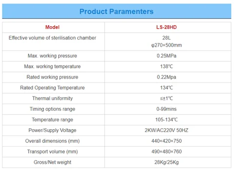 WEIAI Вертикальный паровой автоклав 28 л из нержавеющей стали