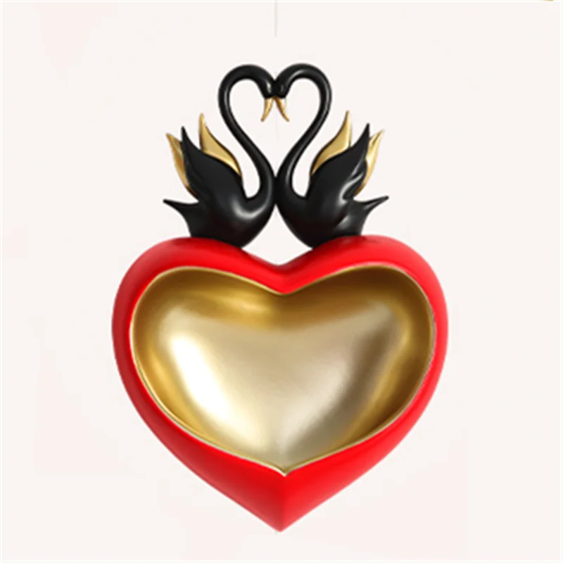 

Wall Decor Swan Storage Box Rack Resin Statue Christmas Bar Living Room Sculpture Home Decoration Accessories Figurines A3680