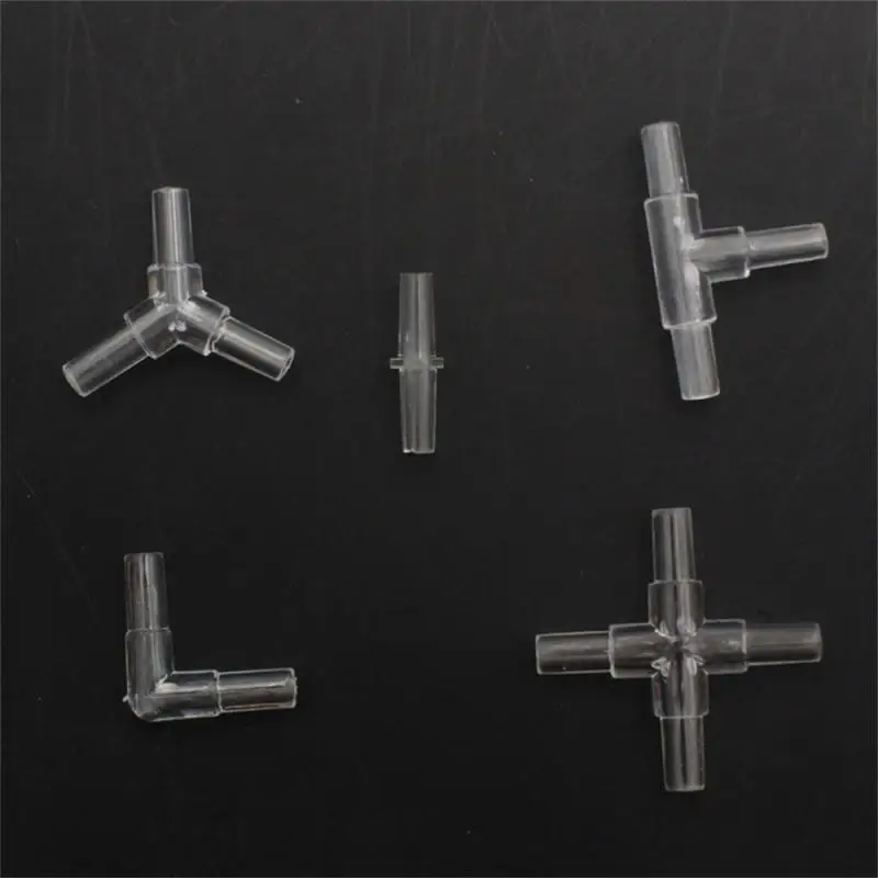 

2/4/5PCS Pipe Connector Air Pipe Connection Plastic Air Pipe Turning Joint Oxygen Pump Crystal Right-angle Elbow Turning Joint