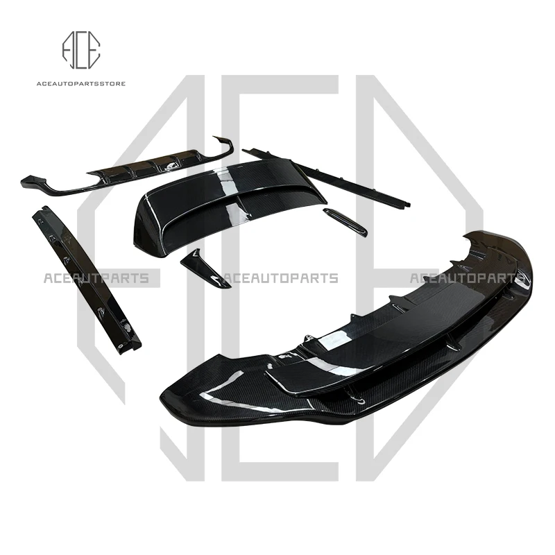 Сухие боковые юбки из углеродного волокна бампер дверные разделители для губ