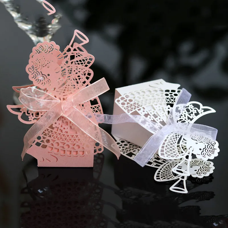 

10pcs Baby Shower Angel Girl Candy Dragee Box for Baptism Boy Girl Birthday First Communion Christening Wedding Table Decoration