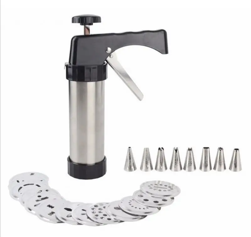 

Stainless Steel Cookie Cutter DIY Pastry Syringe Flower Nozzles Biscuit Extruder Cake Baking Kitchen Tools