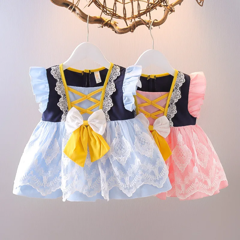 

Girls' Clothing Summer Toddler Girl Dress Baby Girl White Snow Dress Children's Short-sleeved Skirt