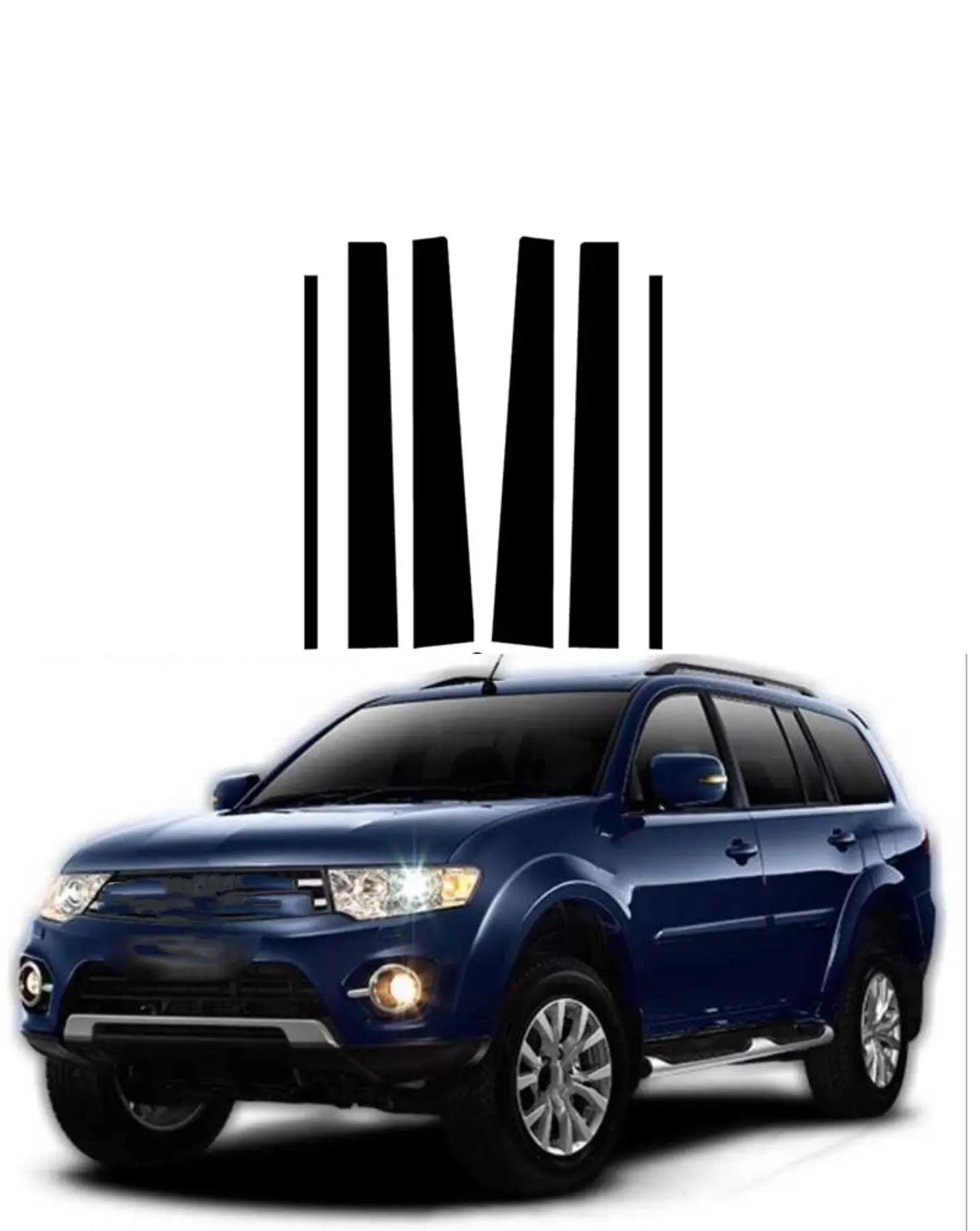 

Для Mitsubishi Montero Pajero Sport Nativa 2009-2015, полированные стойки, накладка на окно автомобиля, наклейки на колонку BC