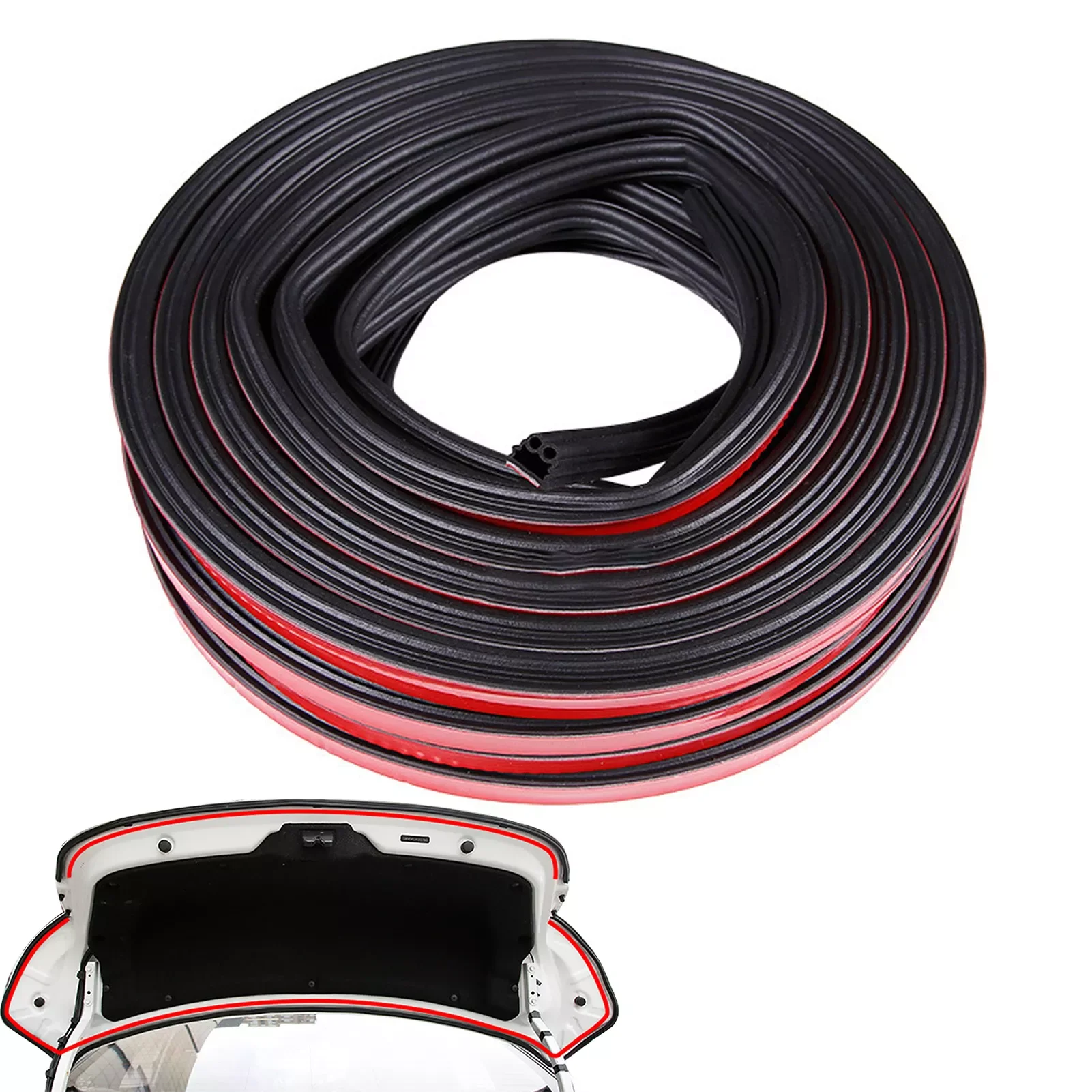 Door Seal Strip Auto Rubber Weather Draft Seal 40 Feet Car Door Rubber Seal Strip Automotive Weather Stripping For Cars