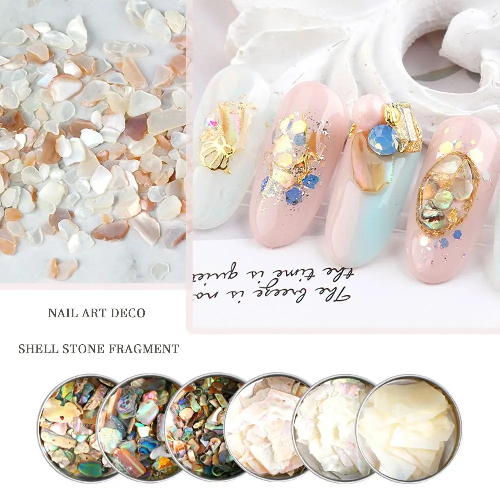 

New Irregular Flashing Natural Shellfish Fragments Manicure Rhinestones Decorations Nail Art