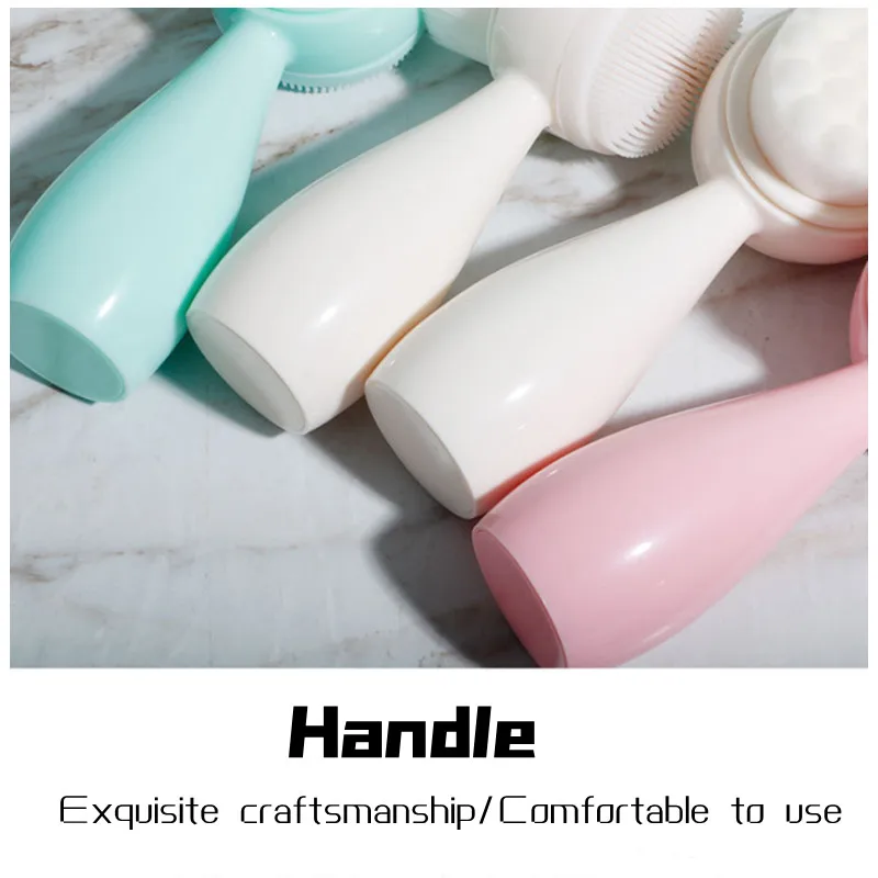 3 Двусторонний силиконовый ручной инструмент для умывания лица, чистящий мини-щетка с когтями кошки в волновом рисунке для ухода за кожей.