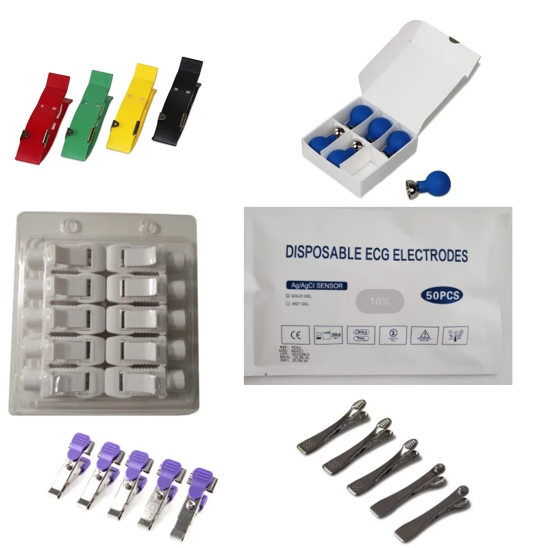 

CONTEC 3/6/12 Leads Human / Veterinary ECG EKG Electrodes / Clip / Limb Clamp / Chest / Alligator CLIP