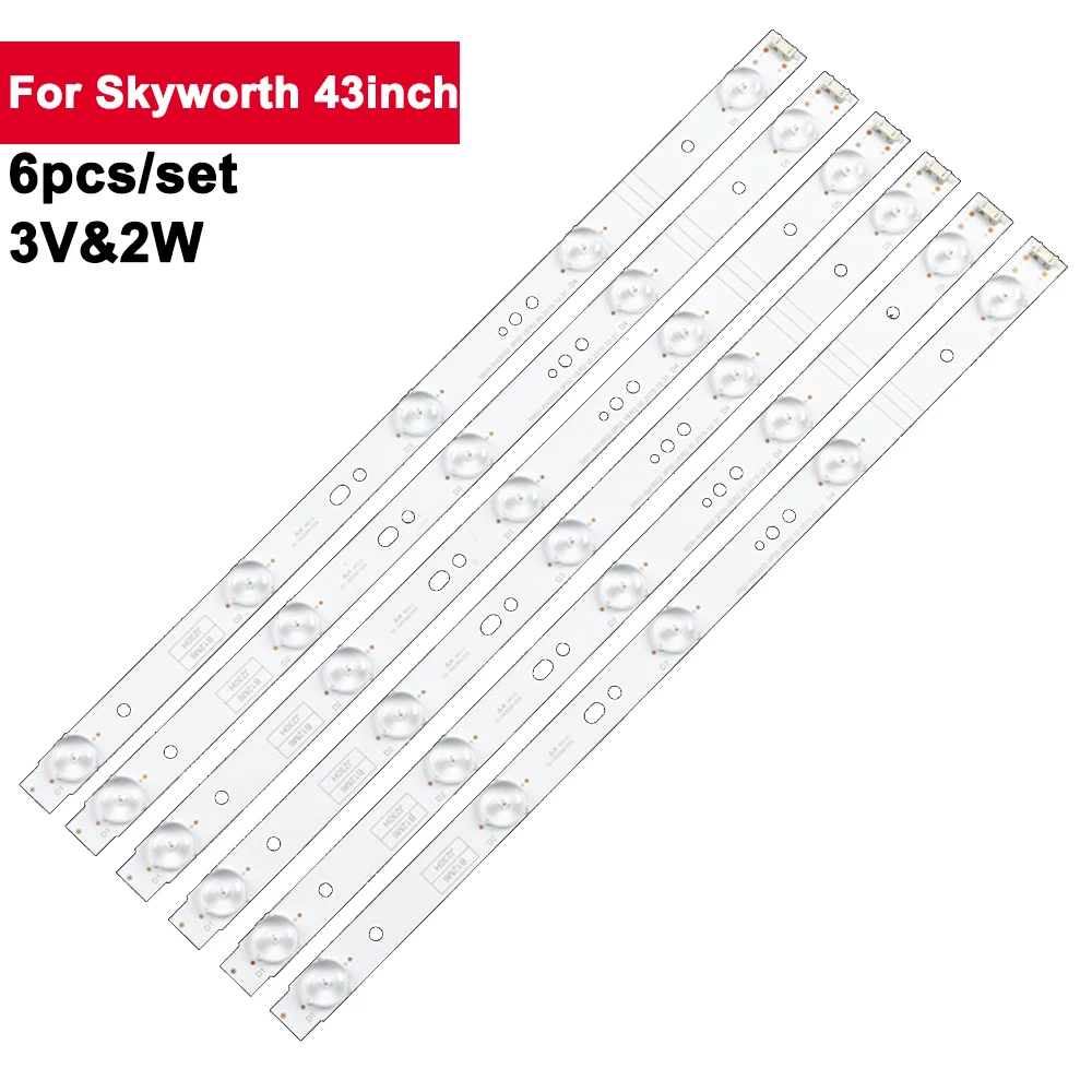 

3V 2W 384mm LED Backlight TV For Skyworth 43inch 5800-W43002-3P00 VER2.00 2015-12-31 43E3000 43E3500 43E6000 E465853 E465853