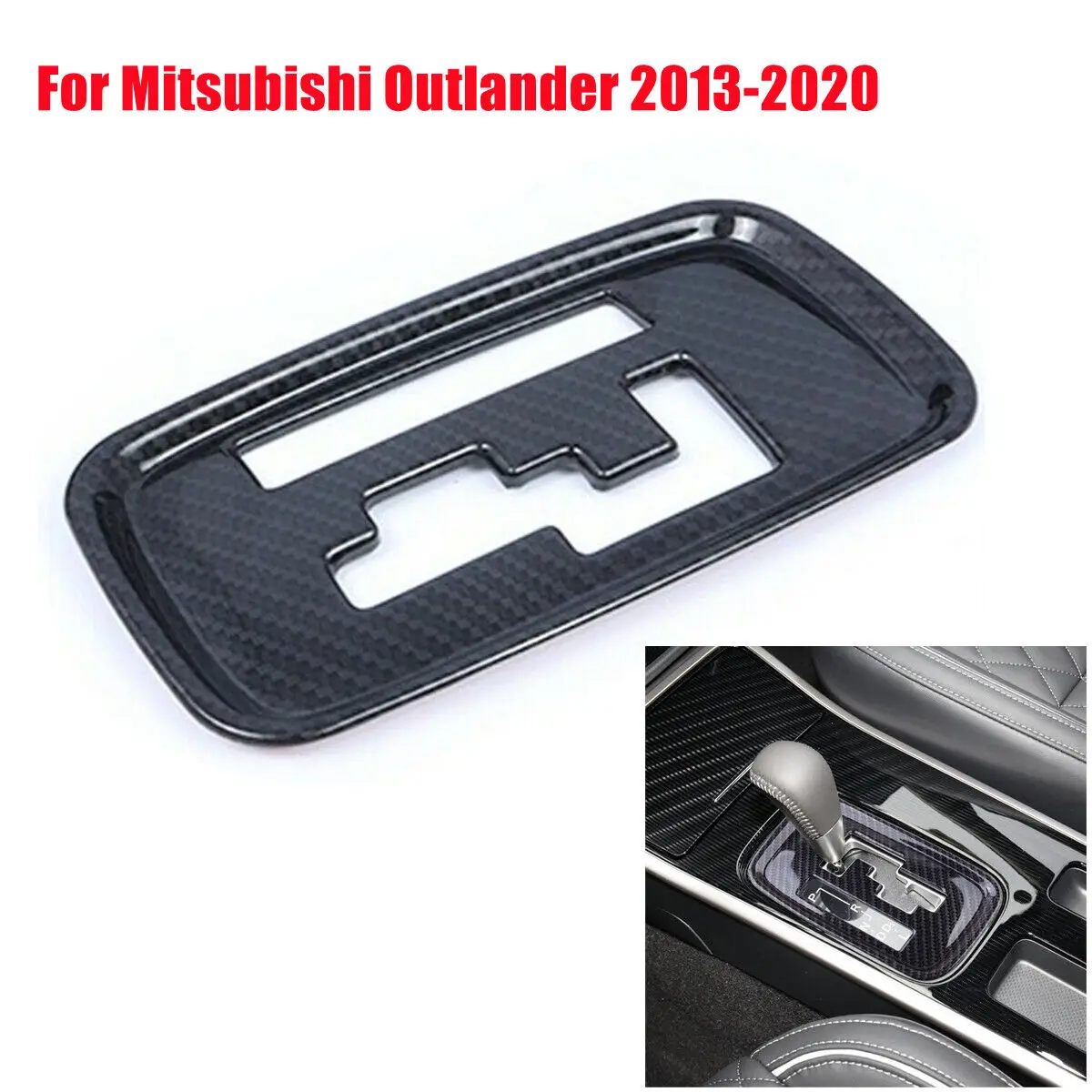 

Для Mitsubishi Outlander 2013-2020 LHD автомобильная консоль, панель переключения передач, накладка на рамку, наклейка из АБС-пластика, углеродное волокно, стиль авто