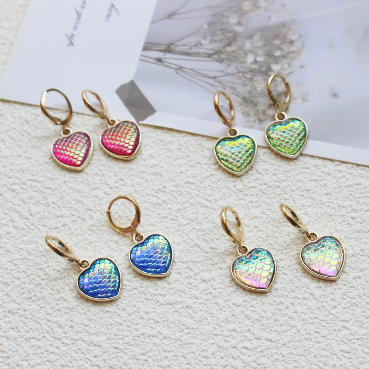 

Новые блестящие серьги в виде рыбьей чешуи, модные женские серьги, Женские Ювелирные изделия