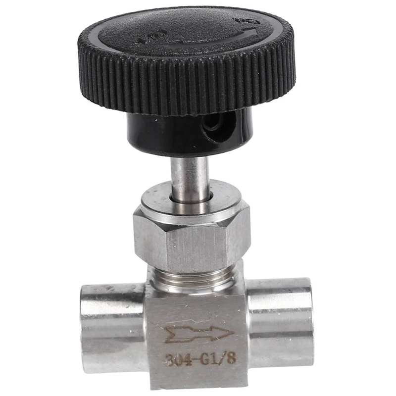 

BSP Equal Female Thread SS 304 Stainless Steel Flow Control Shut Off Needle Valve