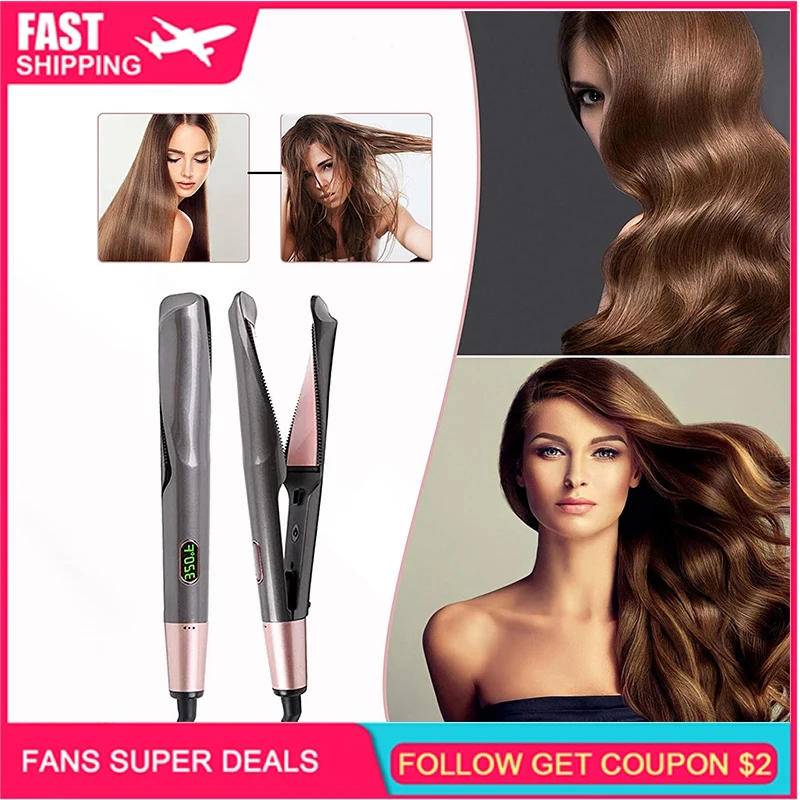 

Щипцы для завивки и выпрямления скрученные, двойного назначения, автоматическая палочка для перманентной завивки, два в одном, инструмент