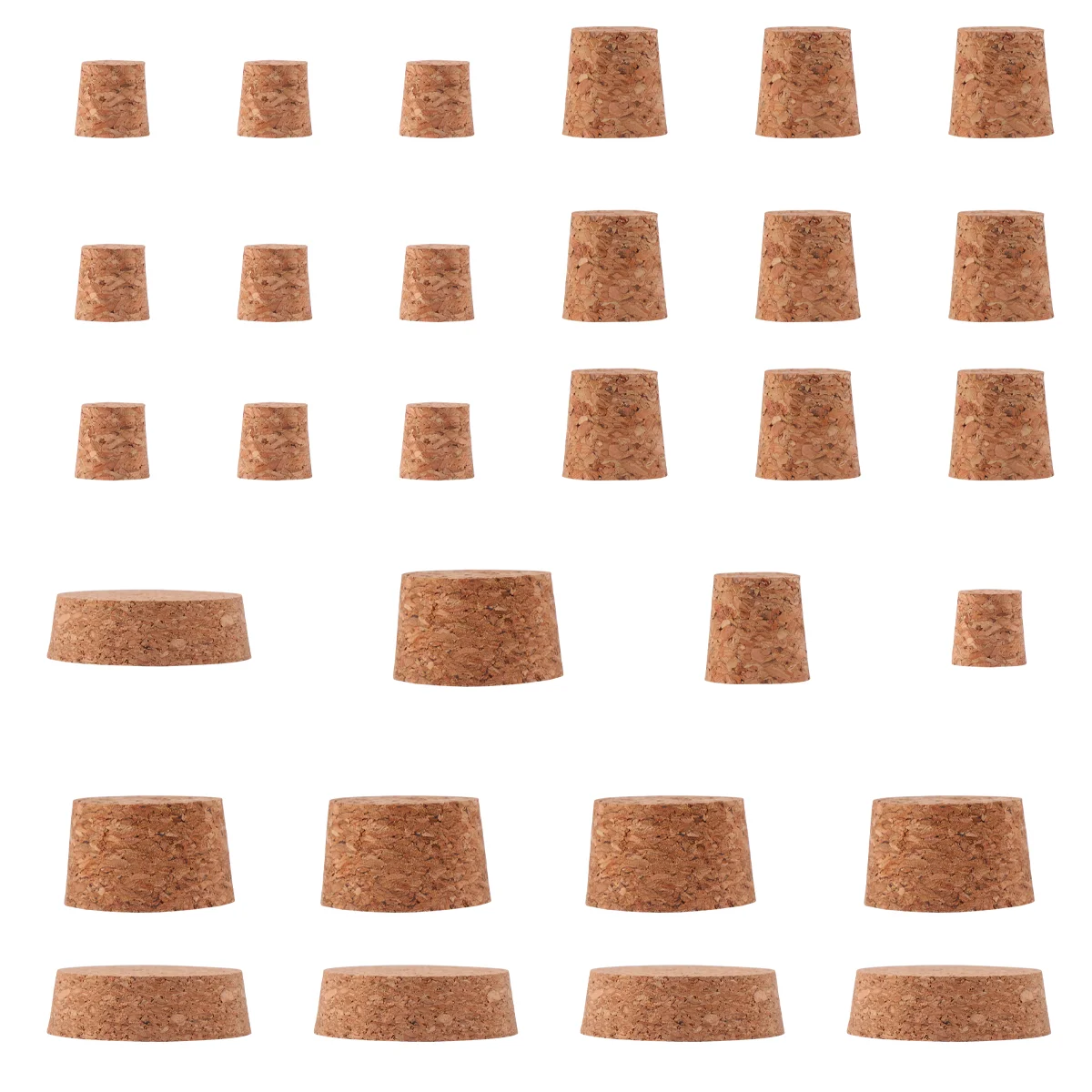 

Cork Bottle Stopper Corks Stoppers Plugs Plug Wooden Wood Tapered Champagne Beverage Bottles Assorted Mini Saver Natural Size