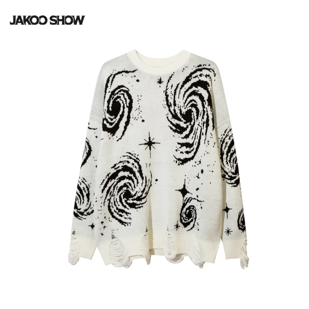 Модный уличный стиль библиотека Цзя И вязаный свитер с вращающимся дизайном