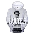 МужскаяЖенская толстовка с капюшоном Be Water My Friends Толстовка в стиле Харадзюку худи с принтом китайского кунг-фу Брюса Ли одежда