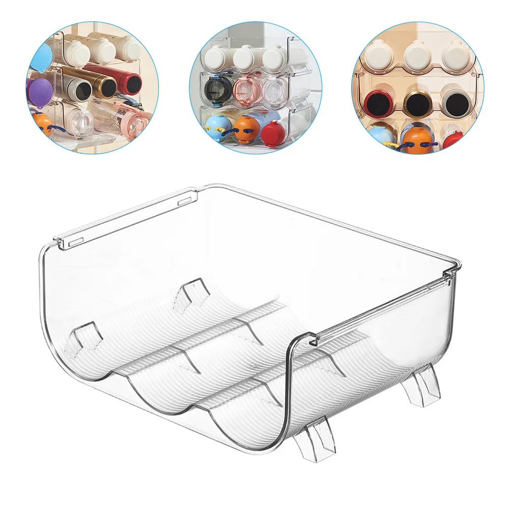 

Bottle Holder Storage Organizerrack Water Stackable Refrigerator Cabinet Fridge Beverage Organizationdrink Can Stand Pantry