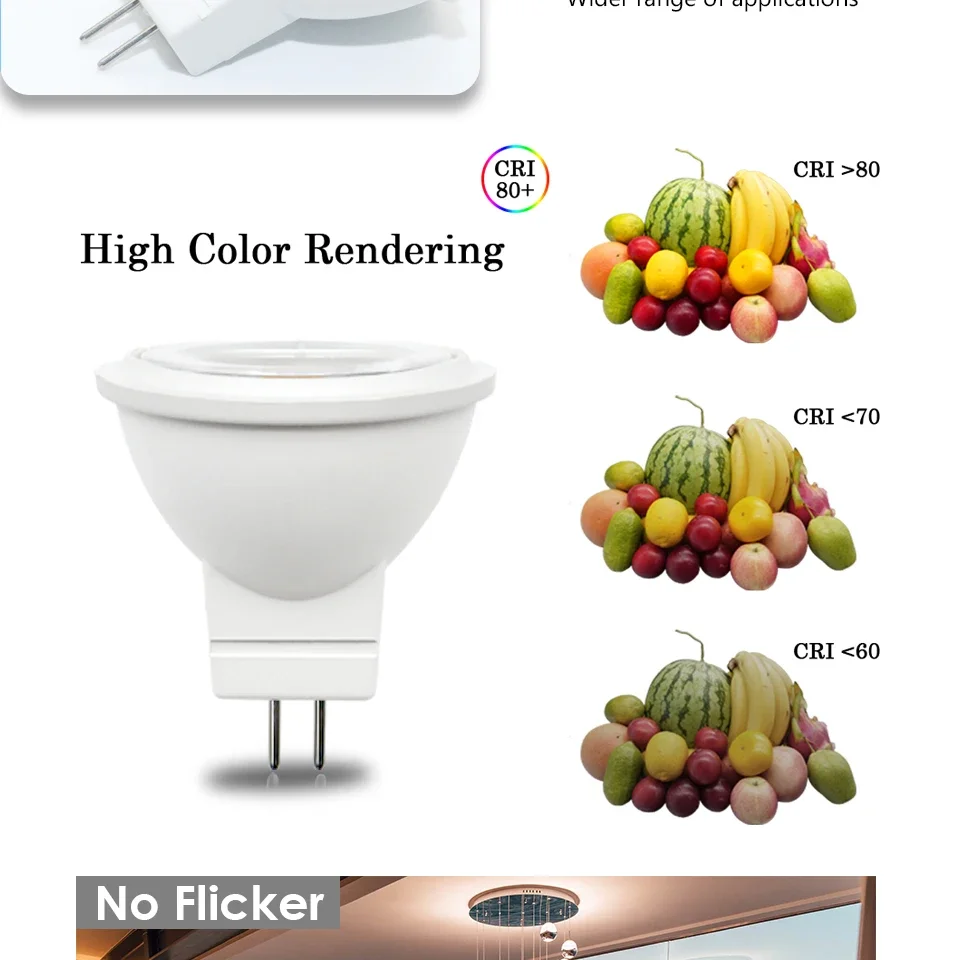 Светодиодный прожектор Mini GU4 12 В 3 Вт COB световой шарик высокая светоэффективность