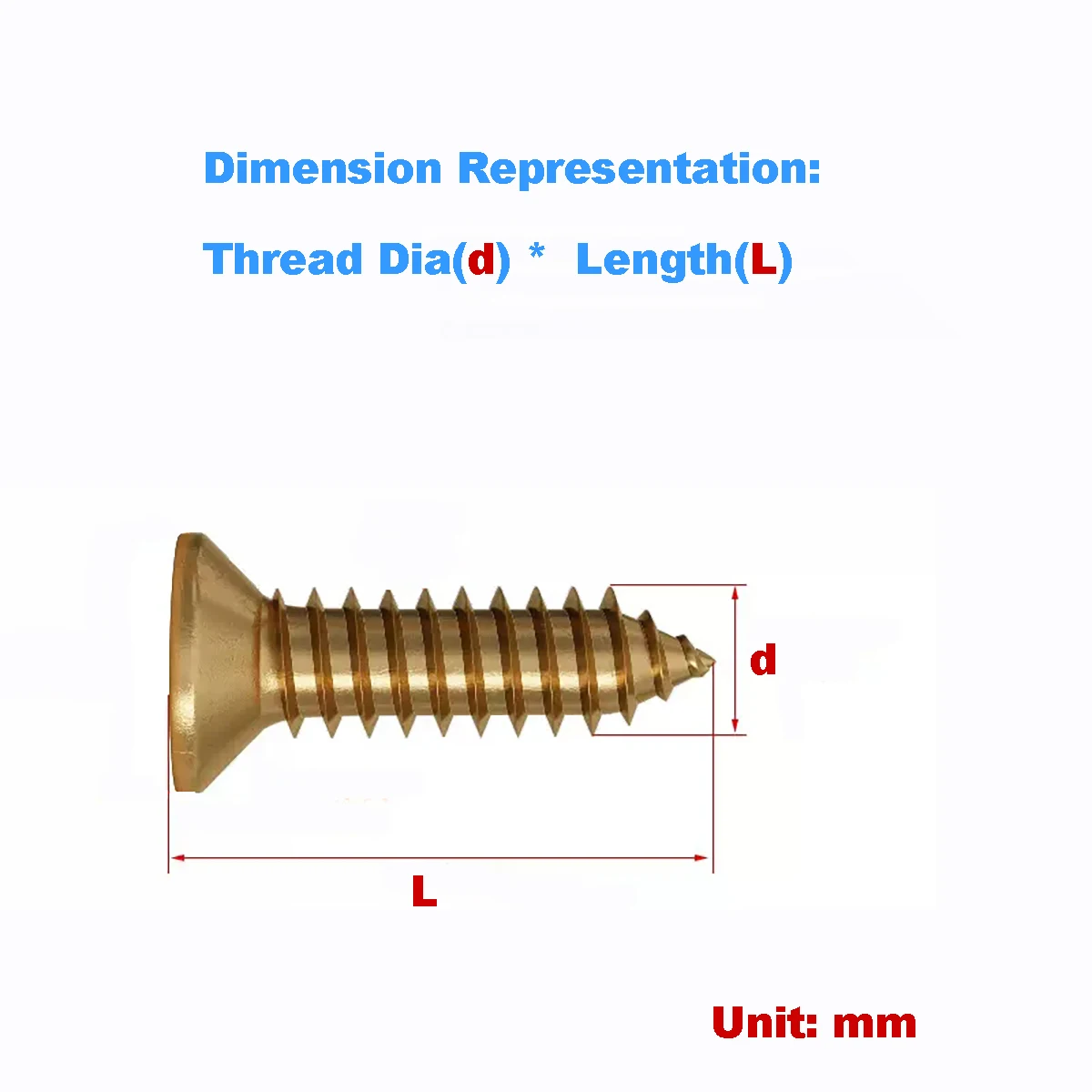 

Латунный винт с потайной головкой M3M3.5M4M5M6