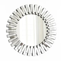 French Round Wall Mirror Design Aesthetic  Large Bathroom Wall Mirror Glass Creativity Miroir Salle De Bain Home Decor Decor