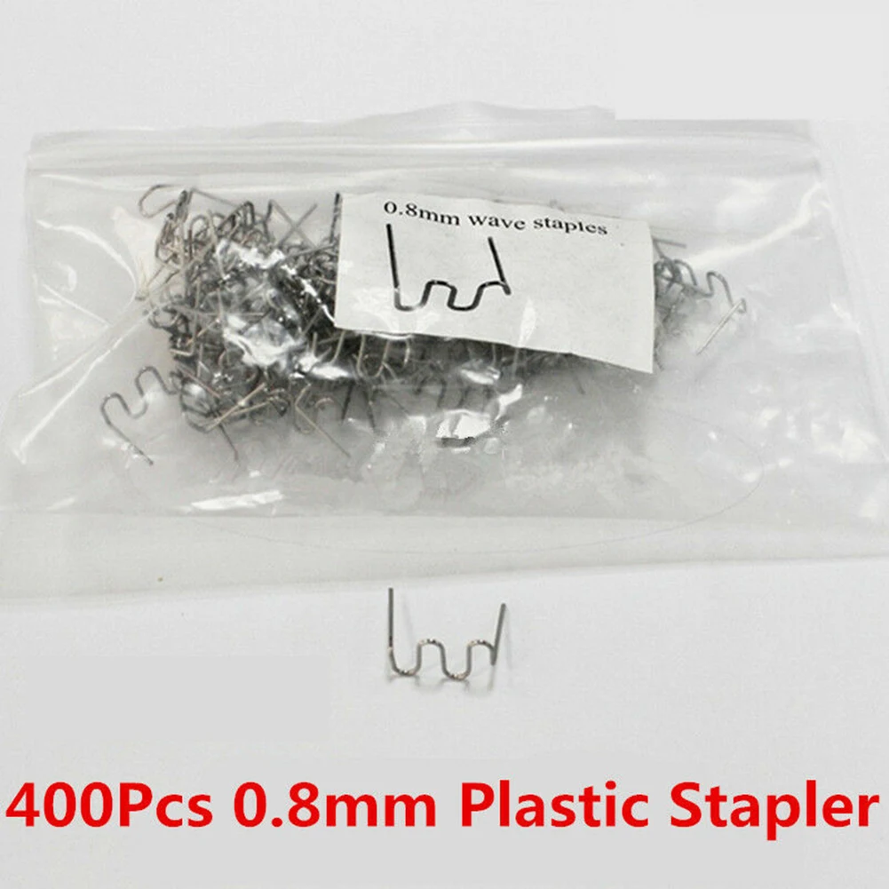 

400 Pcs 0.8mm Hot Staple For Car Bumper Flat Stapler Repair Wave Welding Nail Welding Plastic Repair Standard Pre Cut