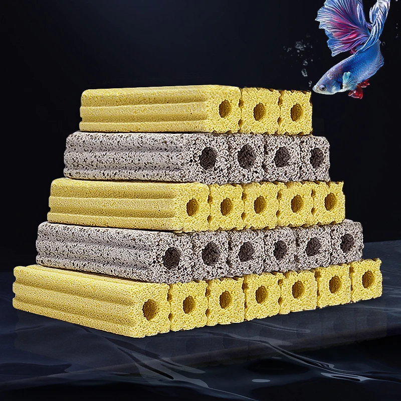 

20Pcs/lot Aquarium Bacteria House Bio Filter Fish Tank Raw Water Treatment System Nitrifier Quartz Ceramic Rings