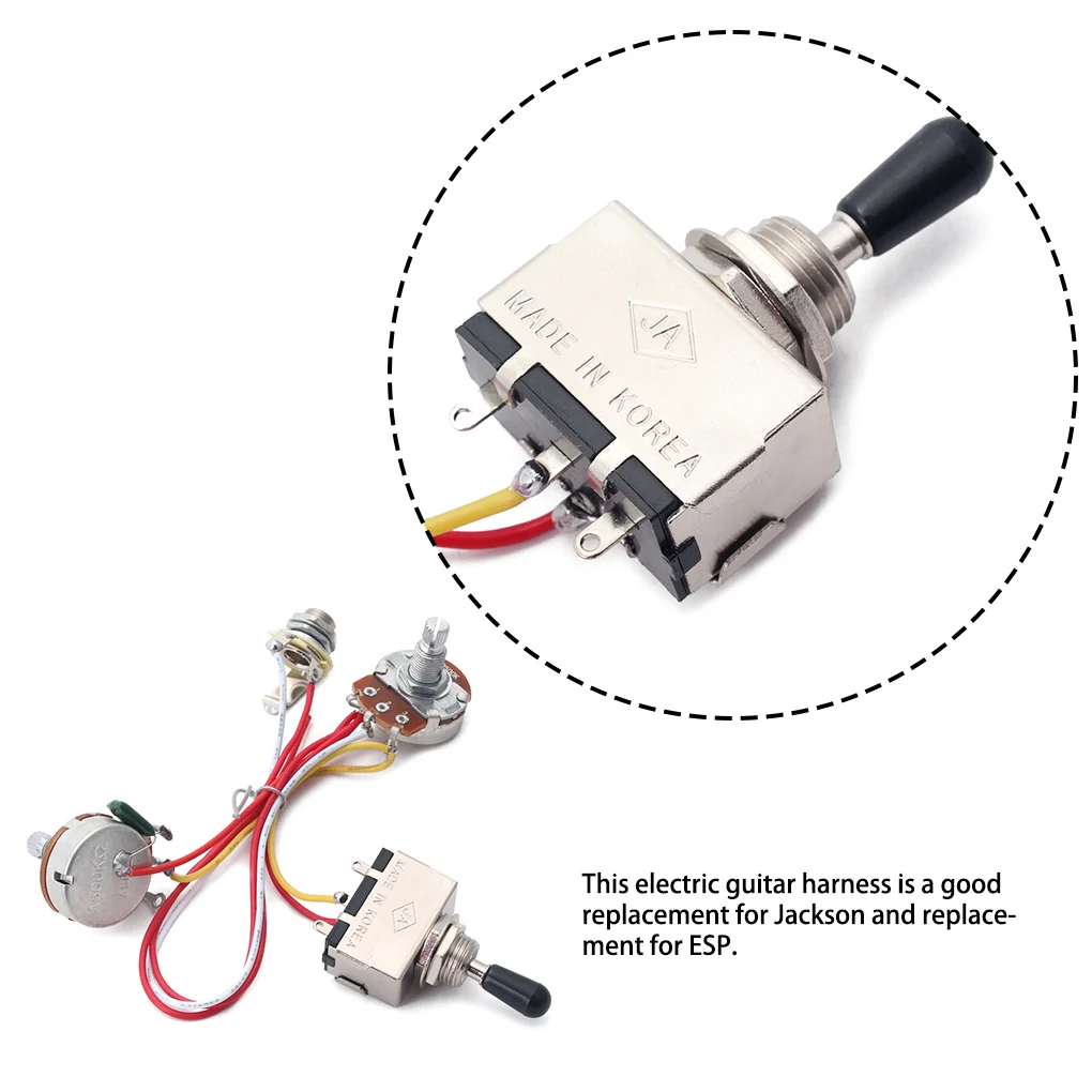 

Жгут проводов для электрогитары, 3-ходовой тональный регулятор громкости, переключатель, аксессуары для музыкальных инструментов, запасные части