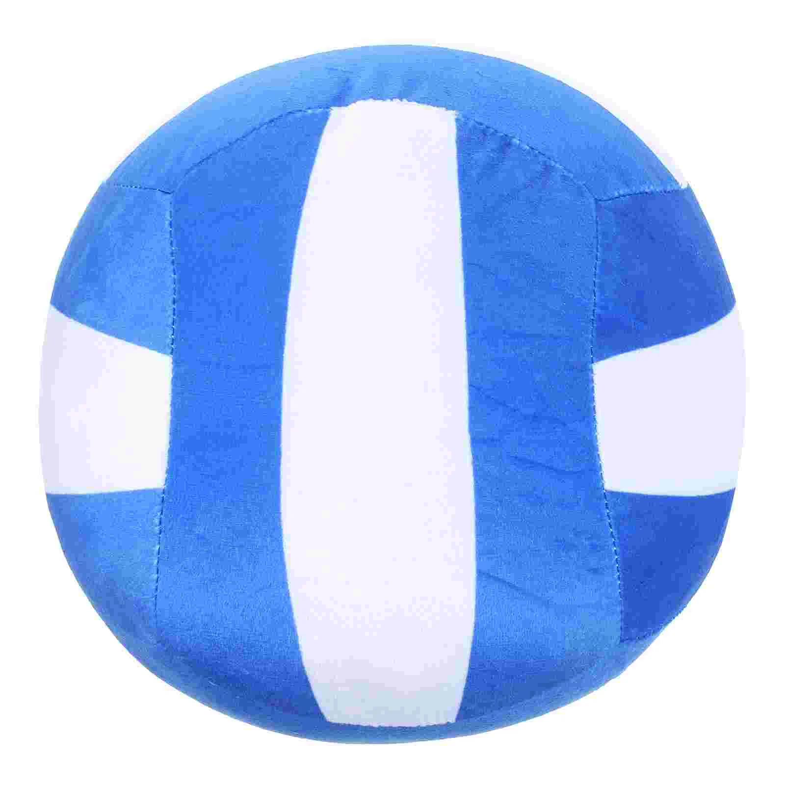 

Blue Decor Plush Volleyball Stuffed Volleyball Pillow Soft Fluffy Decorative Pillows