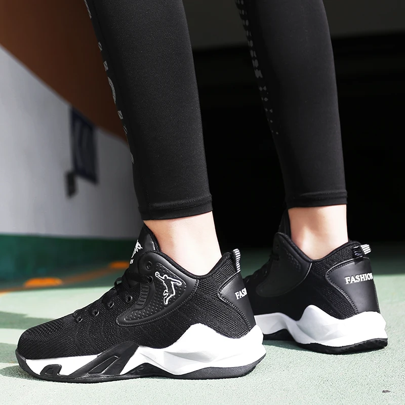 

Basketball Shoes Men's High Top Combat Boots Breathable, Anti-Slip, Wear Resistant, Shock Absorbant StudentSneakers Youth Sneake