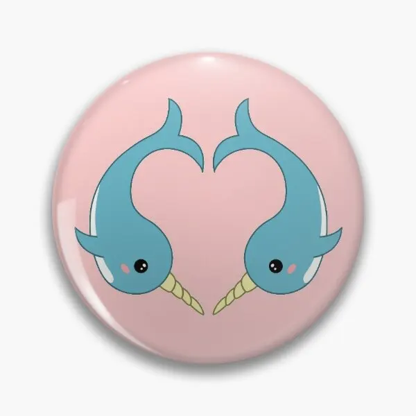 Narwhal мягкая булавка в форме сердца подарок мультяшный креативный декор Женский
