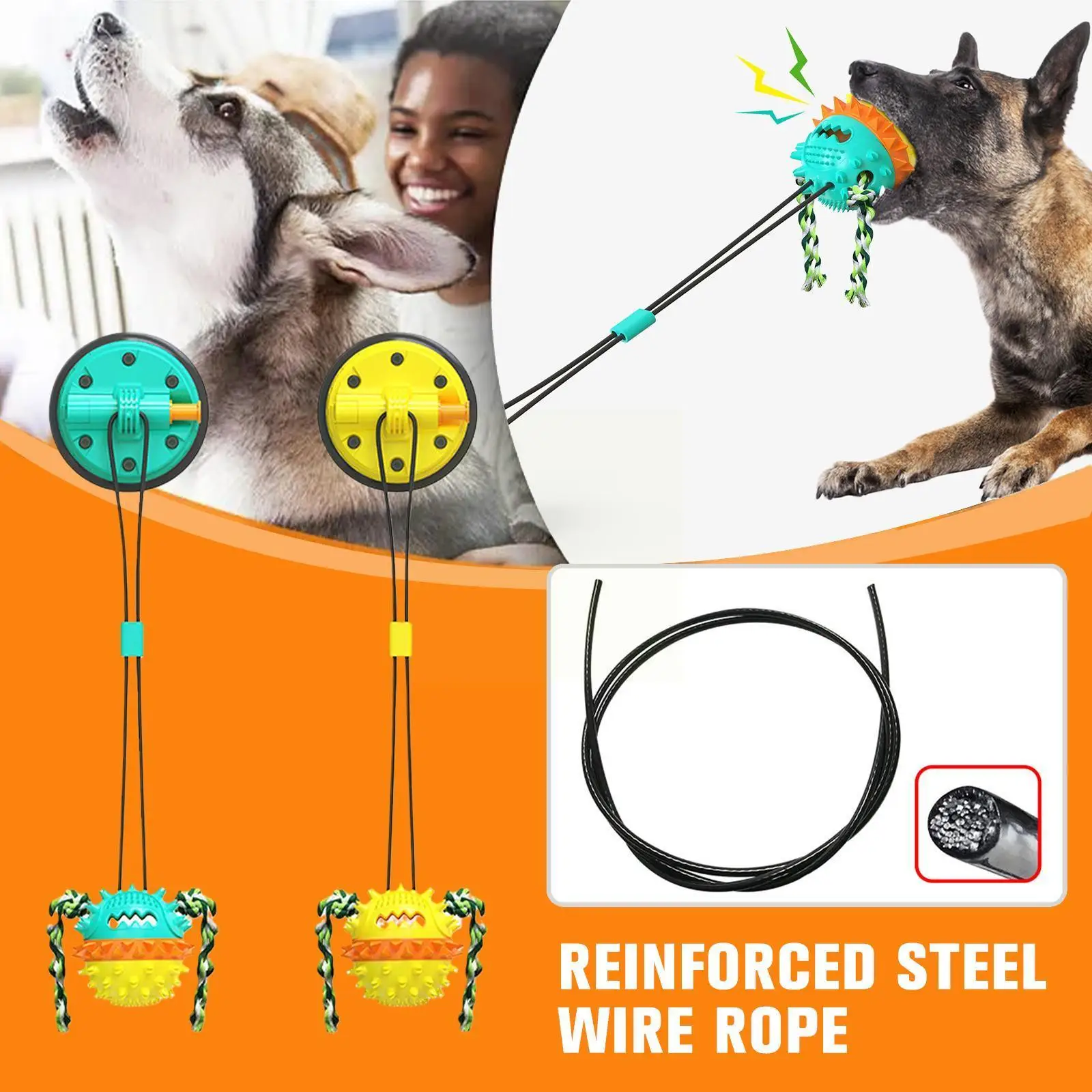 

Многофункциональная игрушка-моляр K1L4 для собак, улучшенная двойная присоска