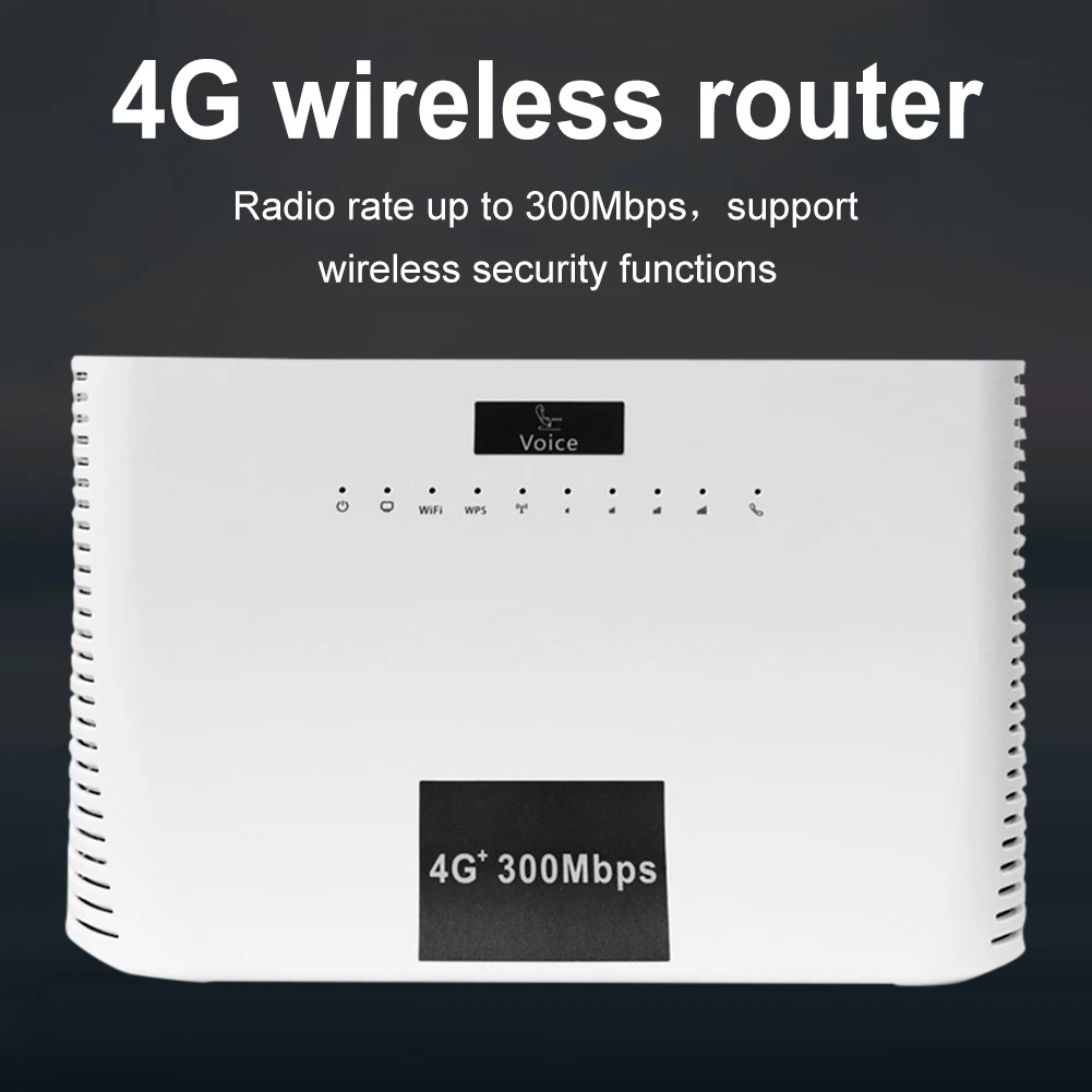 

Роутер 4G LTE CAT4 с Европейской/американской вилкой, 300 Мбит/с, сетевой порт 4xRJ45