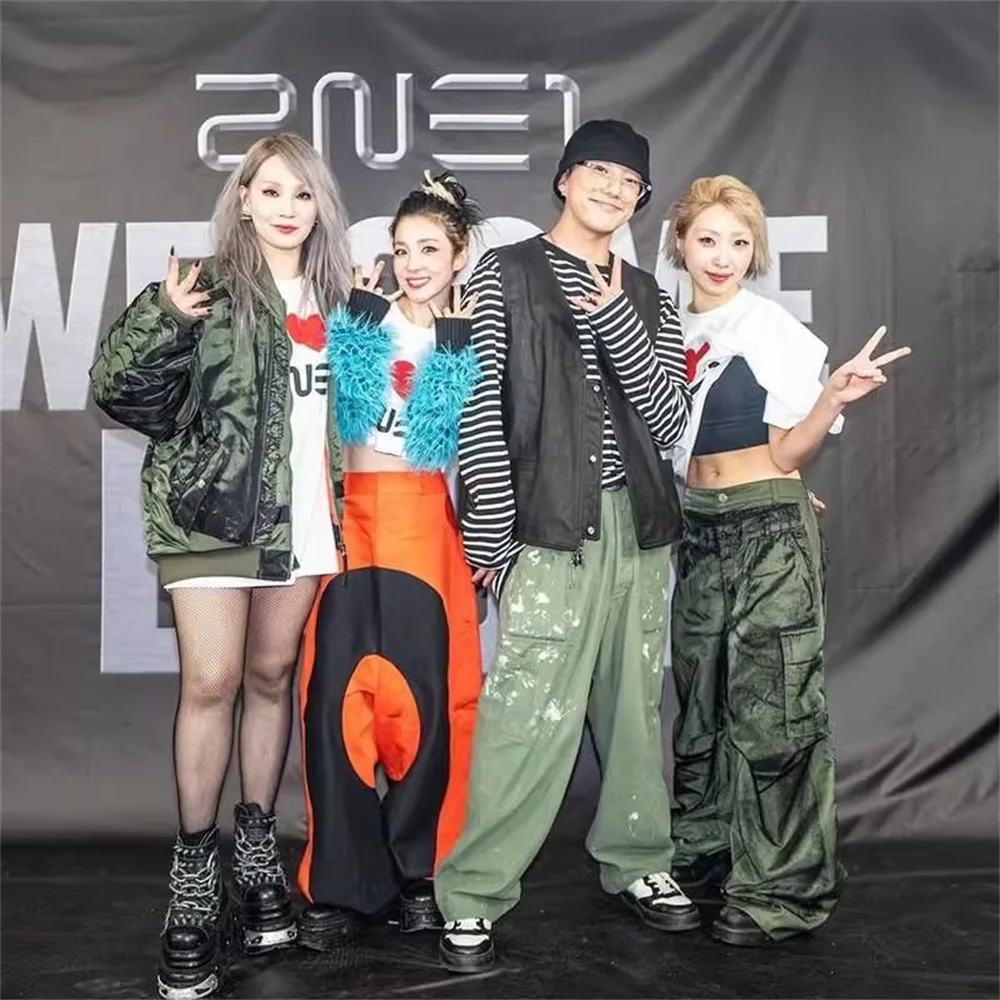 KPOP 2NE1 2024 Одежда для встреч с фанатом WELCOME BACK Концертная хлопковая свободная