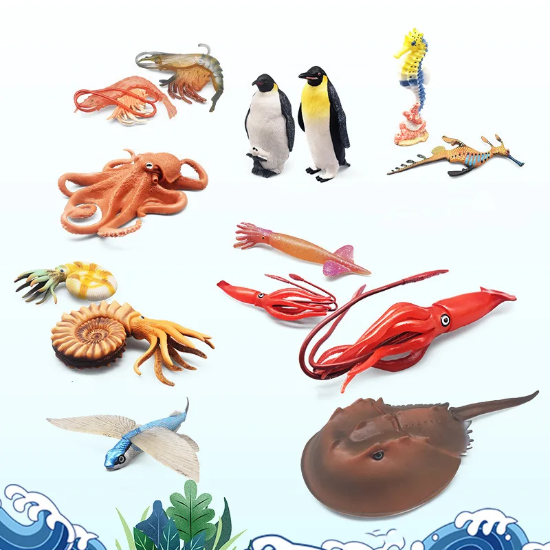 

Новая имитация дневного света Пингвин Осьминог Лобстер кальмар детские игрушки реквизит для Хэллоуина для вечеринки пугающие игрушки