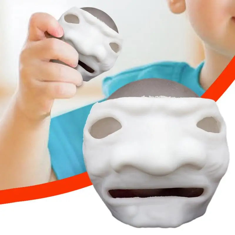 Сжимаемый череп Хэллоуин антистрессовые шарики с кровью и личинами