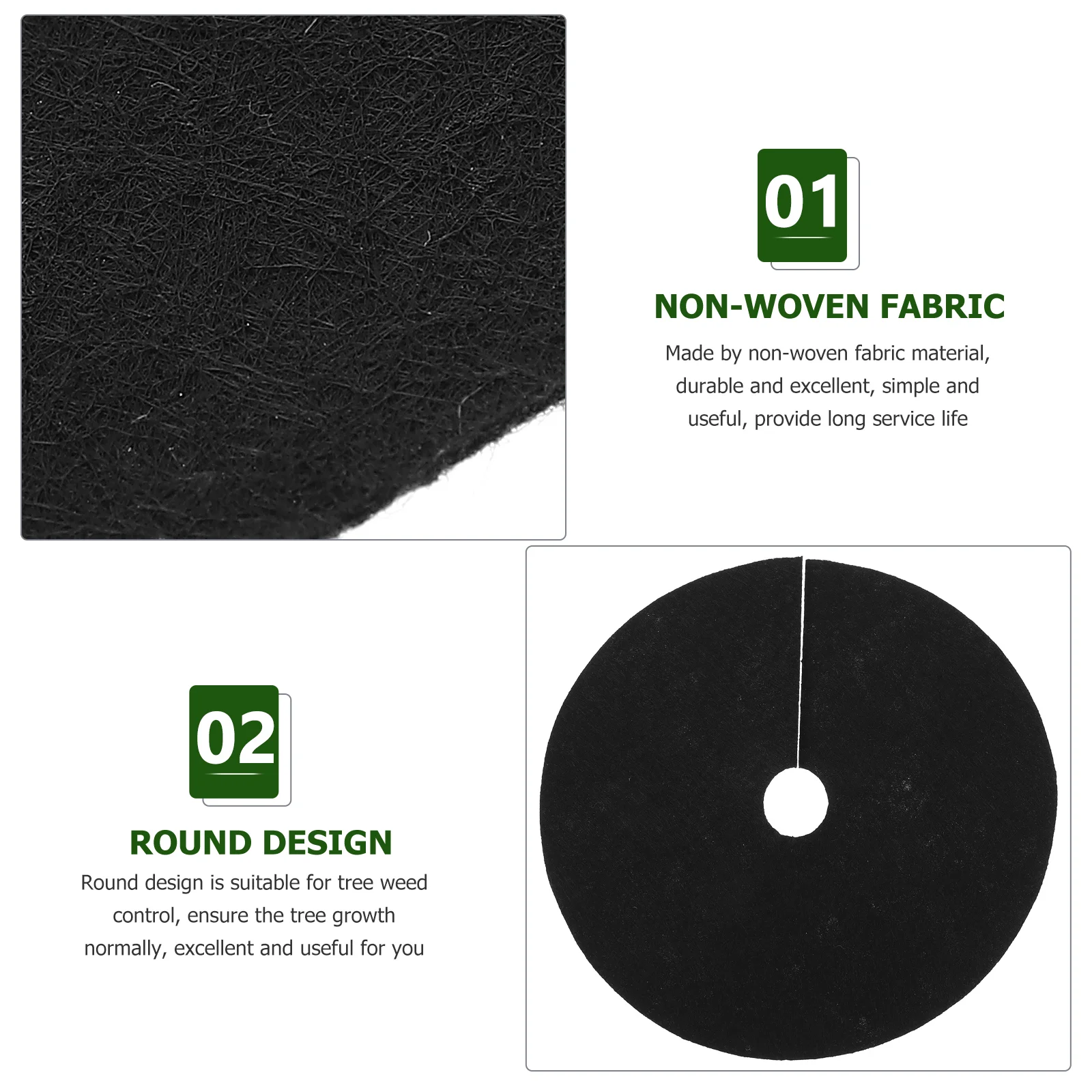 20pcs Gardening Weed Control Cloth Ring Non-woven Tree Protector |