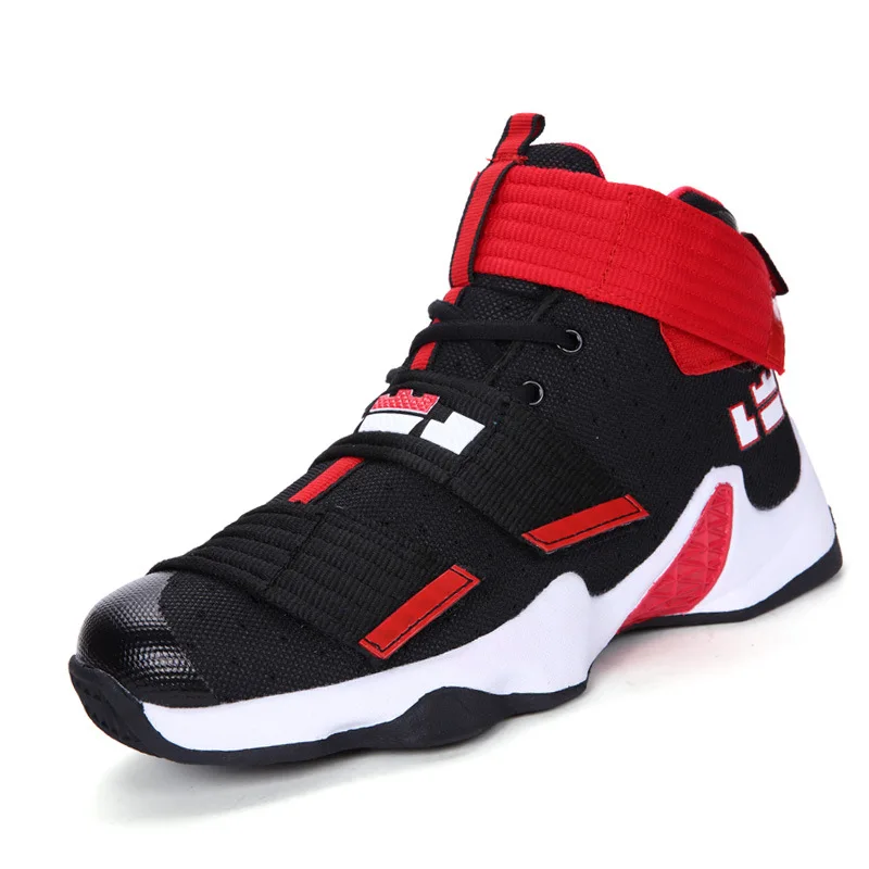 Men's Sports Basketball Shoes Air Damping Outdoor Sneakers Women High Top Breathable Tennis Trainers Anti-skid Men Running Boots