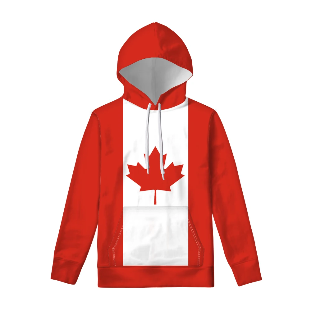 Canada Zipper Hoodie Free 3d Custom Made Name Number Team Logo Ca Pullover Can French Nation Maple Leaf Flag Canadian Clothes