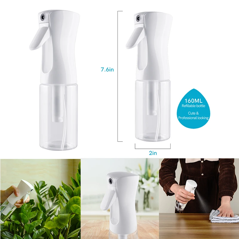 160ml Multifunction Ultra Fine Mist Water Sprayer Spray Bottle for Hairstyle Cleaning Plants Refillable Empty Bottle 2022 New