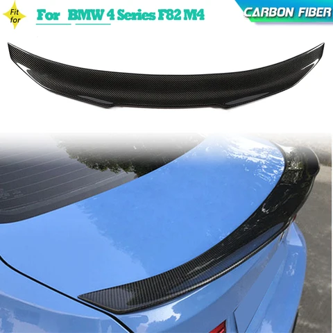 Автомобильная осветительная панель из углеродного волокна для BMW 4 серии F82 M4 Coupe 2 Door 2014-2018, задний багажник, крыло багажника, спойлер