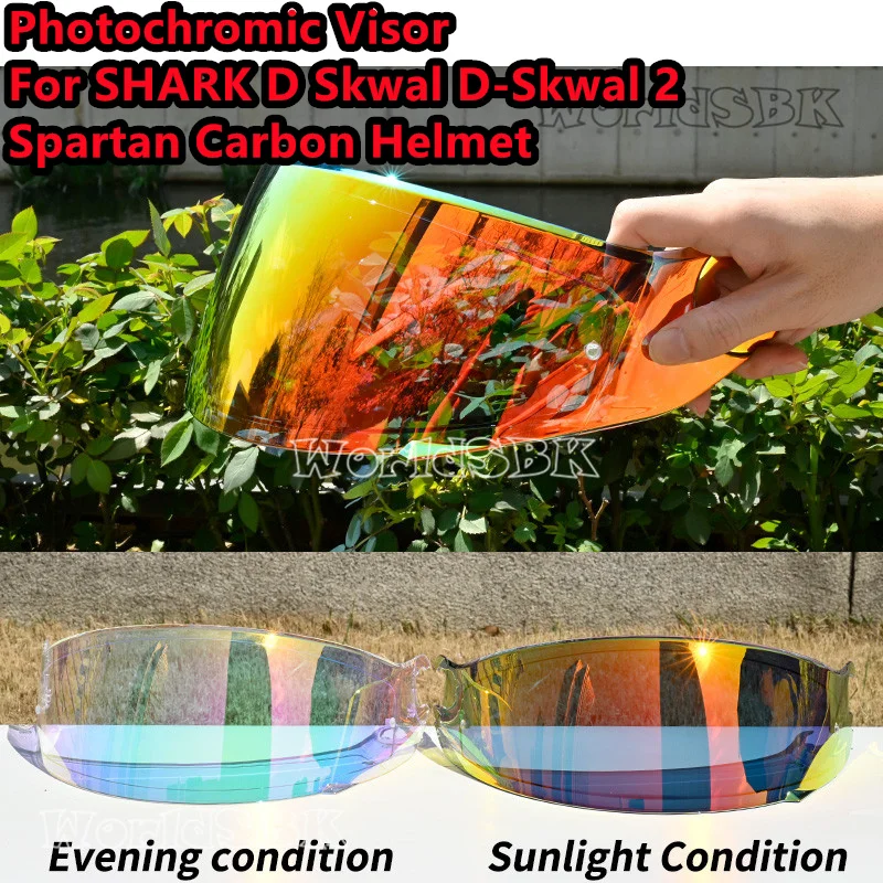 

Фотохромный козырек для SHARK D Skwal D-Skwal 2, спартанский козырек для шлема, анфас, Viseira Capacete, детали гоночного шлема