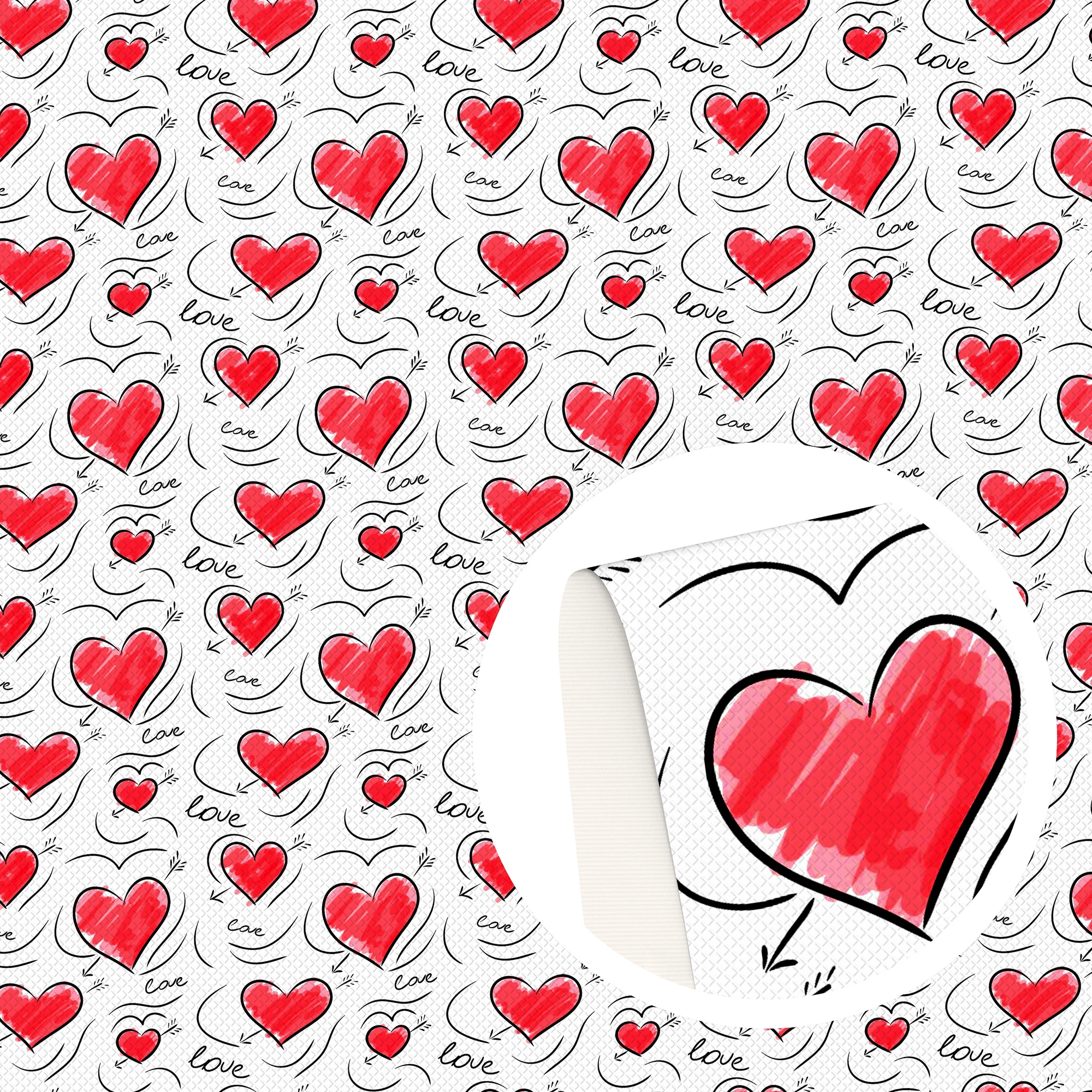 Бесплатная доставка День Святого Валентина сердечки любовь чистый/полиэстер