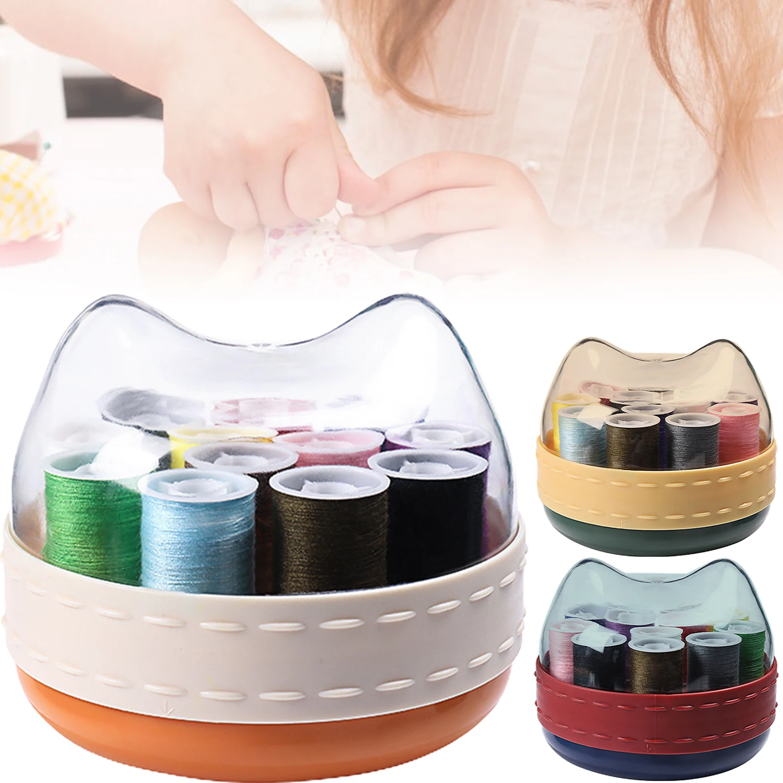 

Household Sewing Kit Portable Cartoon Sewing Storage Box DIY Sewing Supplies Sewing Tools DIY Crafts Sewing Accessories 2020ing