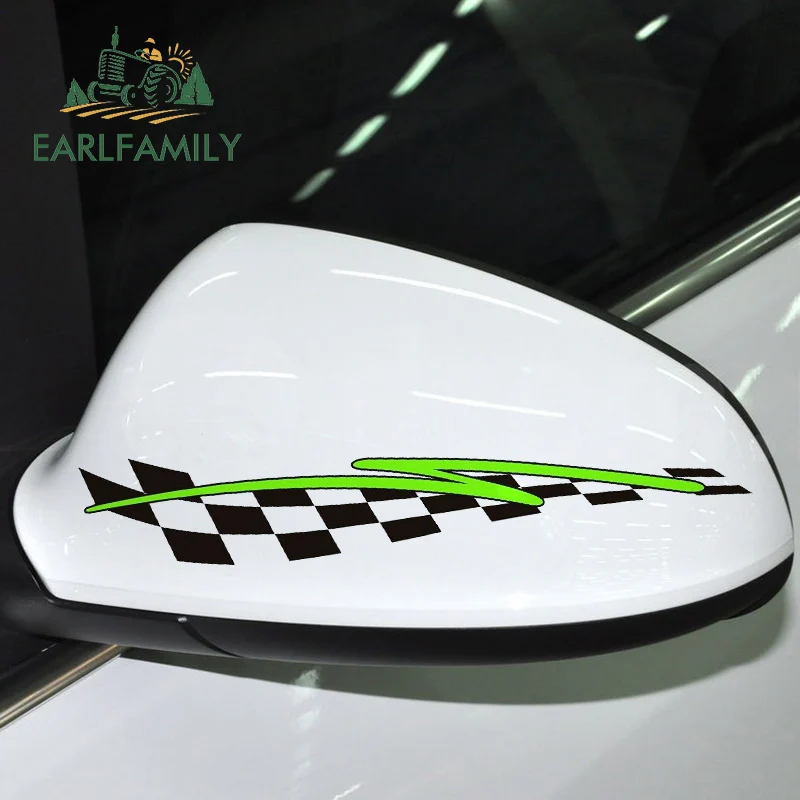 EARLFAMILY 13 см x 3 для черно-белой сетки зеленые линии правильные автомобильные