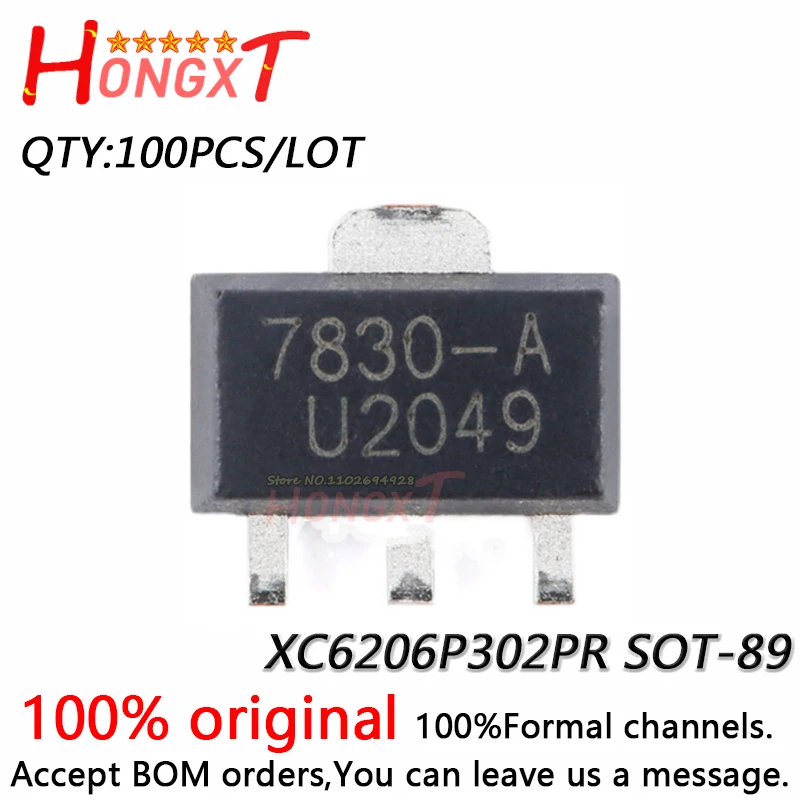 

100 шт. 100% новый XC6206P302PR SOT-89.Chipset