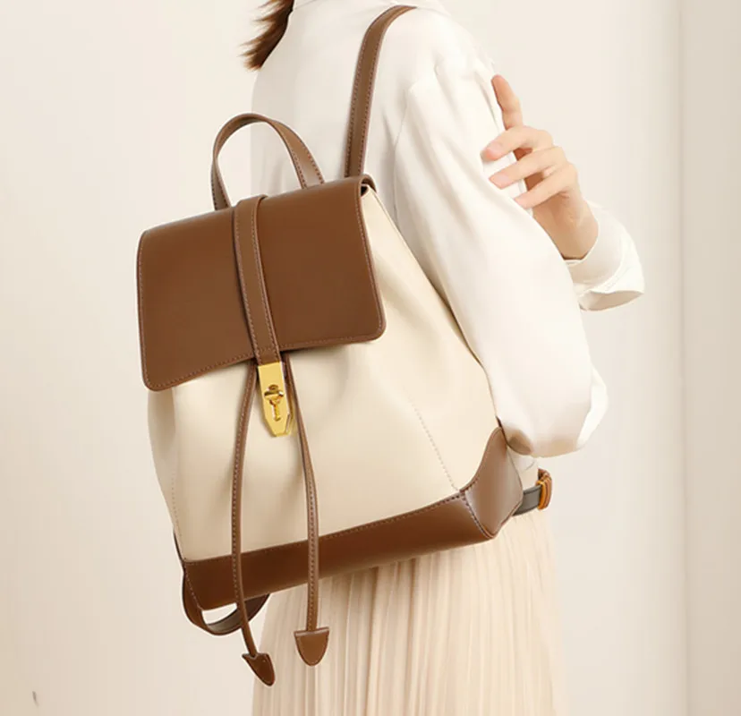 

Backpack Women 2023 New Fashion Backpack Women Backpack High Capacity Cowhide Book Bag Women College Student