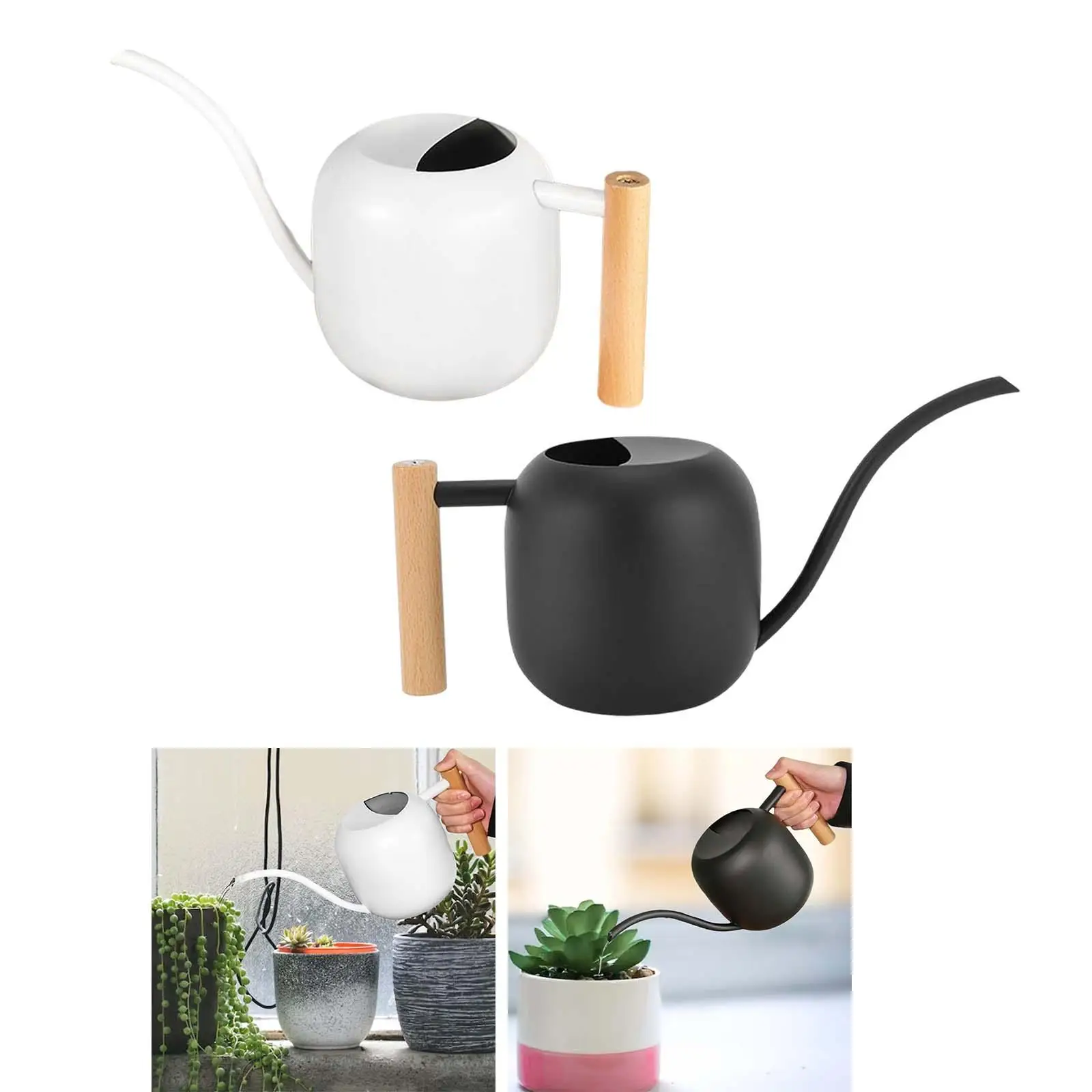 

Stainless Steel Mini Watering Can Long Mouth 1.2L Watering Pot Watering Flower Kettle for Garden Flower Patio Outdoor Decorative