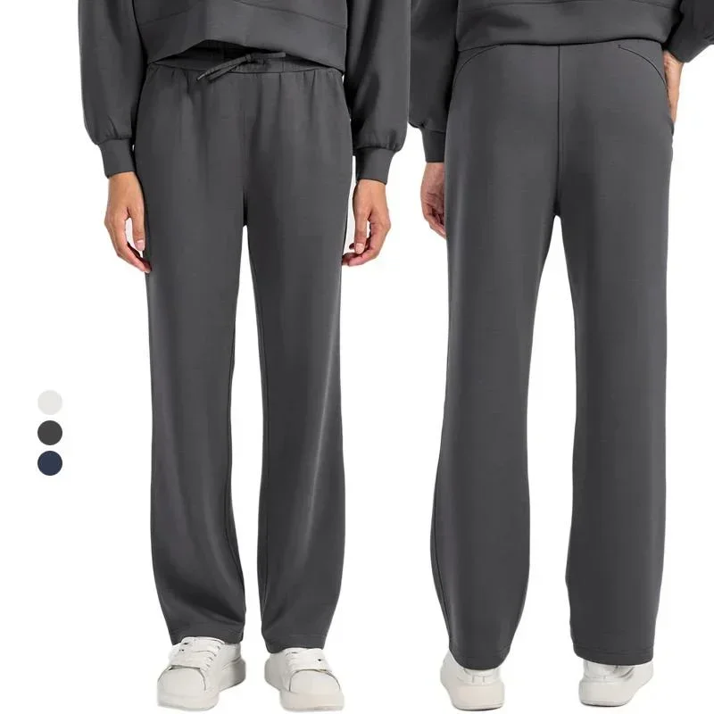 31-дюймовые хлопковые брюки Softstreme с высокой посадкой и завязками гладкие